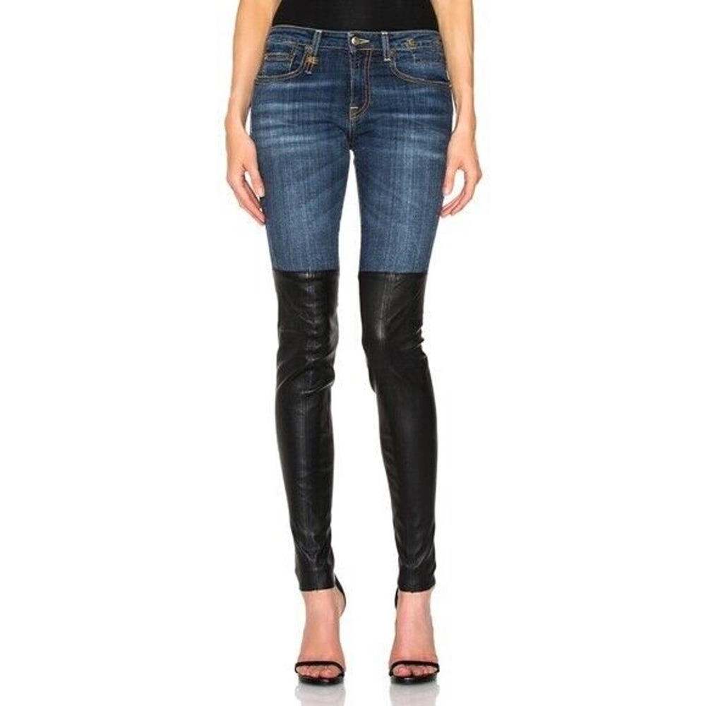R13 Knee Chaps Skinny Jeans In Smith Blue Size 27